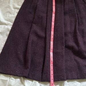 Women's Dark Plum A-Line Wool Blend Skirt